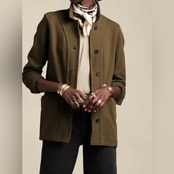 Banana Republic Twill Chore Button Up Jacket M - Picture 2 of 2